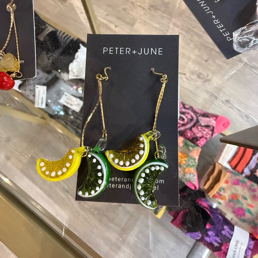 Peter + June Lemon Lime Earrings